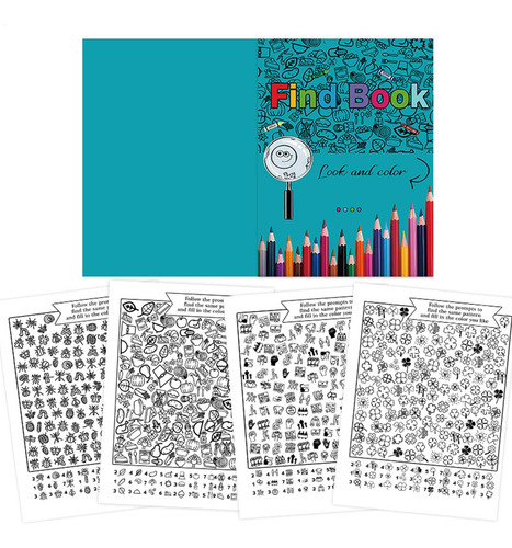 Libro Para Colorear De Dibujos Animados Encontrar Y Pintar P