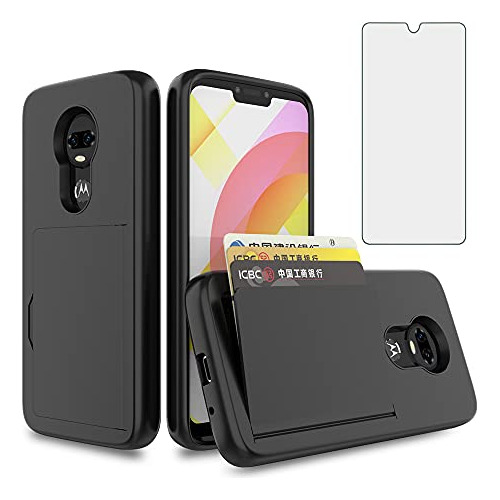 Asuwish Compatible Con Moto G7/g7+/revvlry Plus Caja Cp7qb