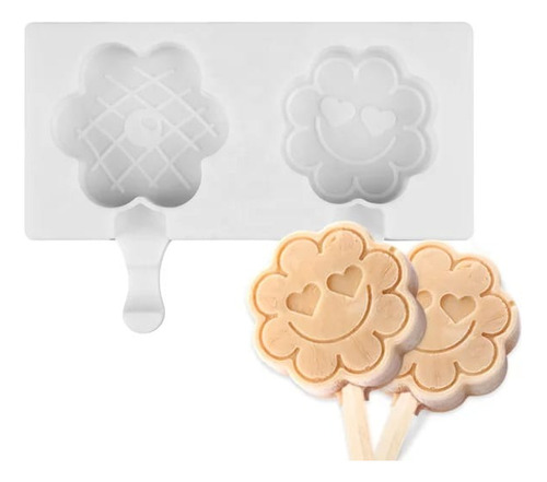 Molde Paletas Helados Grande Flores