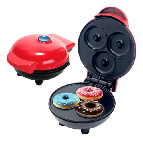 Máquina Mini Donuts 3 Rosquinhas Confeitaria Waffle110v
