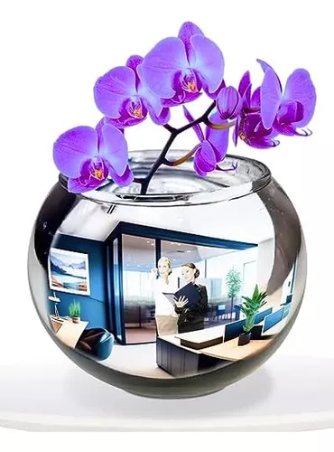 Jarrón de espejo alto para piso, jarrones decorativos grandes, floreros de  cristal plateado para decoración de habitación, moderno cristal cuboide