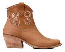 Comprar Botas Texanas Mujer Taco Medio Ancho Cuero 100% Moda Justina