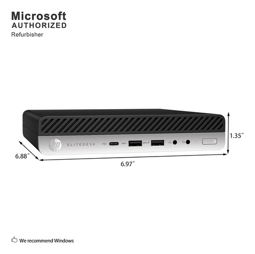 Hp Elitedesk 800 G3 Mini Pc Core I5 16gb 256gb Ssd Teclado (Reacondicionado)