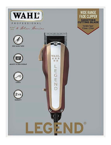 Cortadora de pelo Wahl Professional 5 Star Legend 8147 plateada y roja 220V