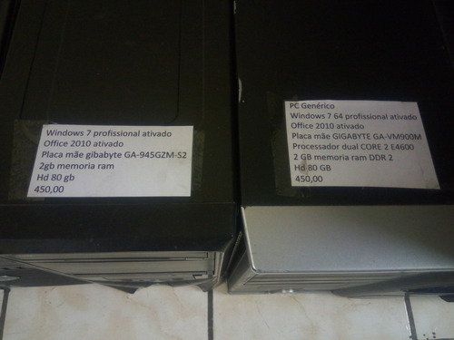 Lote 10 Computadores D Core Varios Modelos 2gb Ddr 2 Hd 80 (Usado)