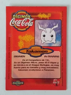 Tokomon Card #6 Digimon Coca Cola Serie 1, Perú, Añi 2000