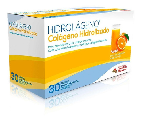 Hidrolágeno Colágeno Polvo Suspensión Oral Naranja 30 Sobres