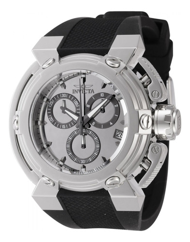 Reloj de pulsera Invicta 45308, para hombre, con correa de silicona color acero