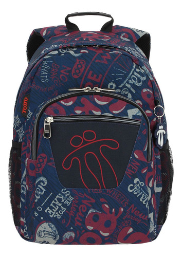 Mochila Acuarela Totto - Azul Color 6LN