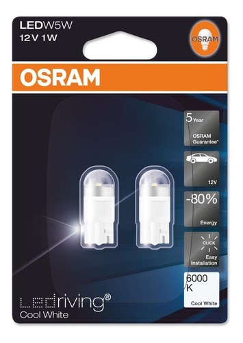 Lampara Led W5w Osram Led Premium Posicion (par)