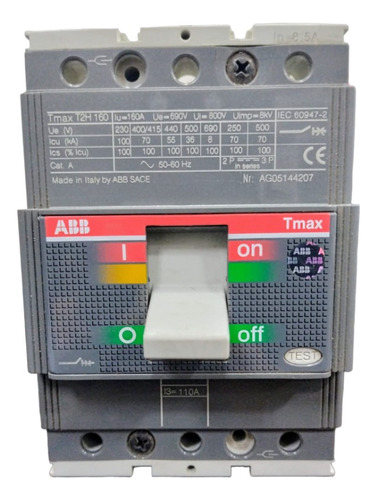 Interruptor Automatico Trifasico 160a Caja Moldeada Abb