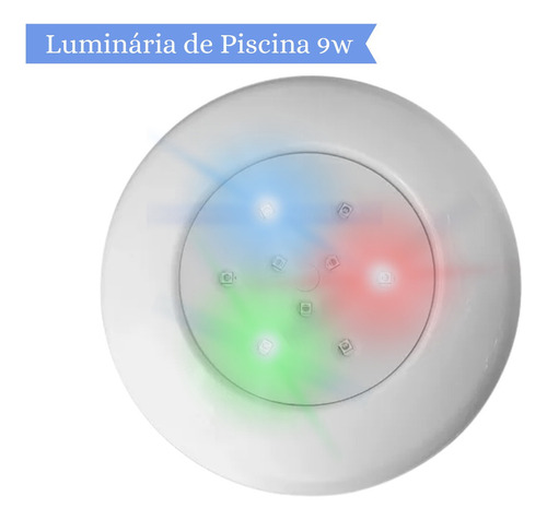 Luminaria Piscina Led Rgb 9w 12,5cm 110V/220V