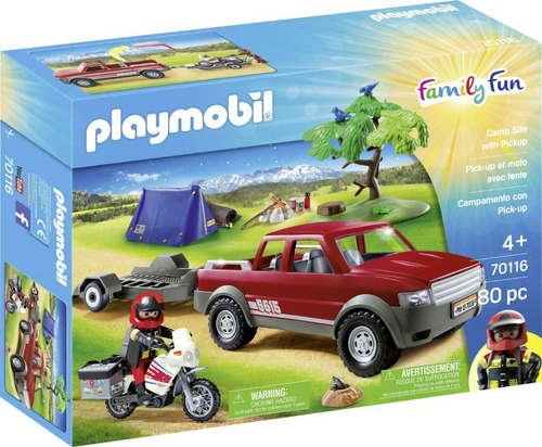 Playmobil Set Campamento Con Camioneta Pick Up