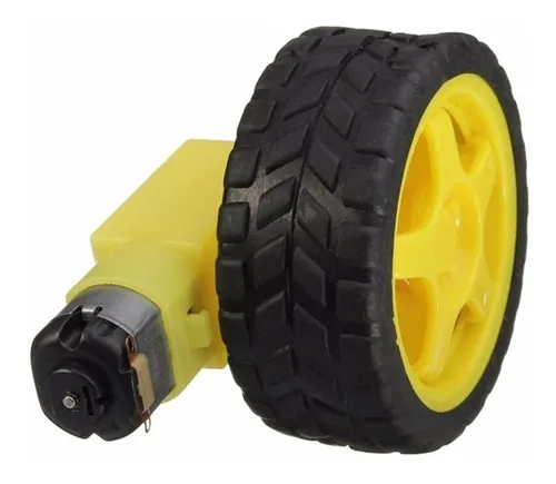 20 Roda + Pneu + Motor 6v Robotica Arduino Componetes