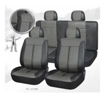 Comprar Cubre Asiento Negro Gris Universal En Eco Cuero Muy Bueno!