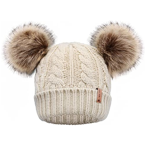 Gorro De Invierno Con Pompones Para Mujer