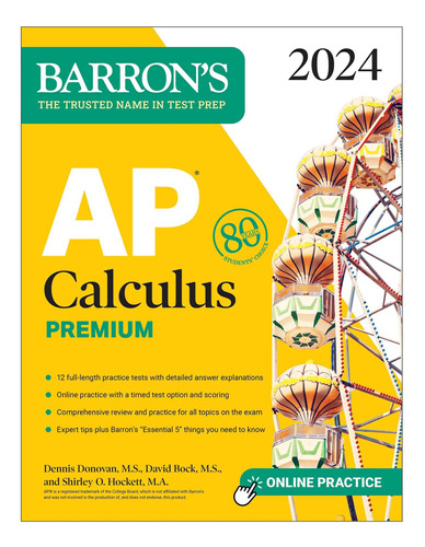 Book : Ap Calculus Premium, 2024 12 Practice Tests...