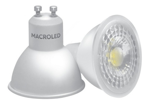 Pack X10 Lámpara Dicroica Led 7w Gu10 220v Cálida Macroled