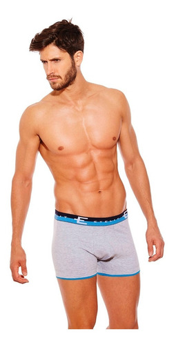 Imagen 1 de 8 de Pack De 4 Boxers Eyelit Original Lisos Con Elástico Bordado Colores Surtidos Algodón Lycra Tiro Corto Tienda Rupless