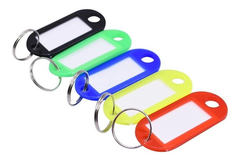 Pack 50 Llaveros Etiqueta Identificador Colores Mixtos Bolsa