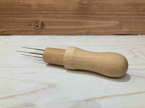 Mango De Madera Con 3 Agujas Intercambiables Para Fieltro