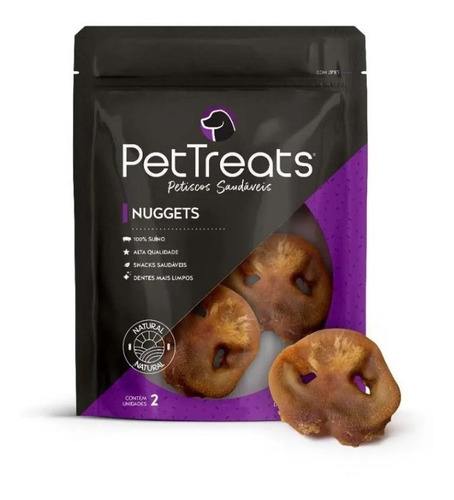 Petisco Natural P/ Cachorro Pet Treats Nuggets 2un