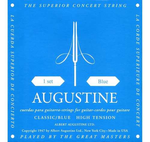 Augustine Cuerdas  Guitarra Criolla Clasica Alta Tension Cu