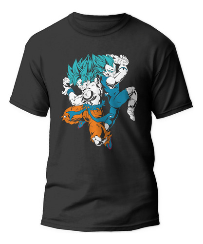 Polera  Dragon Ball Goku Vegeta Blue 03 - Estampada Anime