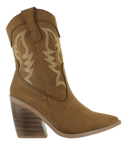 Kiut Bota Vaquera Tacon Ancho Moda Fiesta Casual Mujer 86996