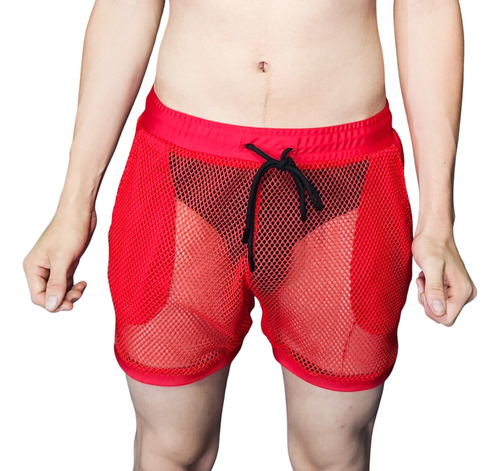 Short Rojo Translucido Fight Underwear