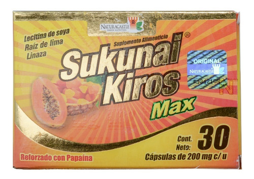 Imagen 5 de 5 de Sukunai Kiros Max (30 Caps) Naturacastle