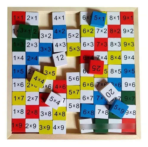 Tabla De Multiplicar Montessori Juguete Didactico Madera
