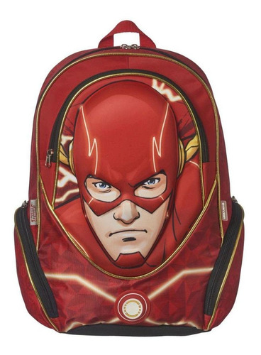 Justice League - Mochila Primaria Color Rojo Diseño de la tela 3D