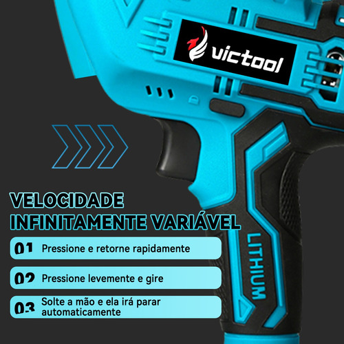 Victool Serrote Elétrico Recíproco Sem Fio Com 5 Lâminas