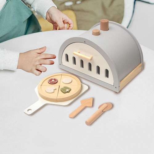 Juego De Juguetes De Madera Para Pizza, Desarrollo Creativo,