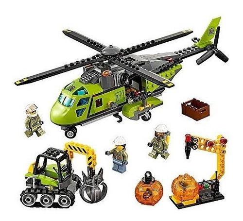 Lego City Volcano Explorers 60123 Volcano Supply Helicopter 