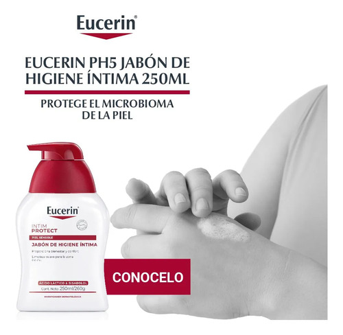Eucerin Higiene Íntima Jabón De Limpieza Suave Zona Íntima