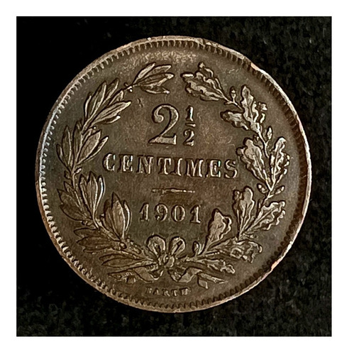 Luxemburgo 2 1/2 Centimes 1901 Excelente Km 21