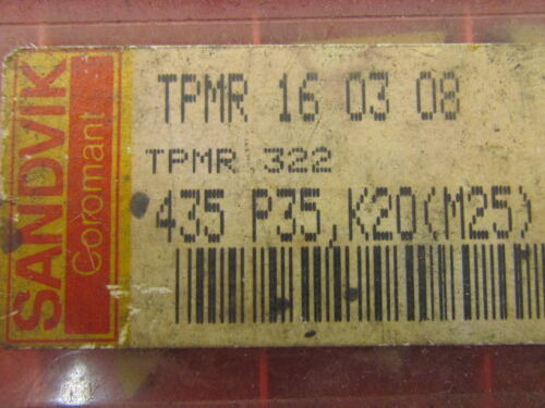 Sandvik Tpmr 16 03 08 Tpmr 322 P35 K20 M25 Carbide Inser Ssc