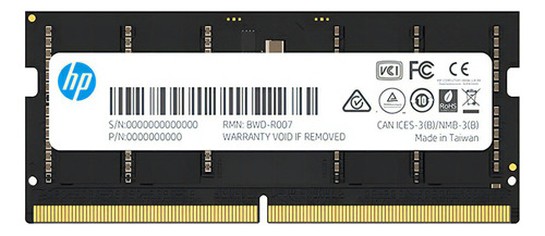 Memoria Ram Portátil Hp X1 Ddr5 16gb 4800mhz