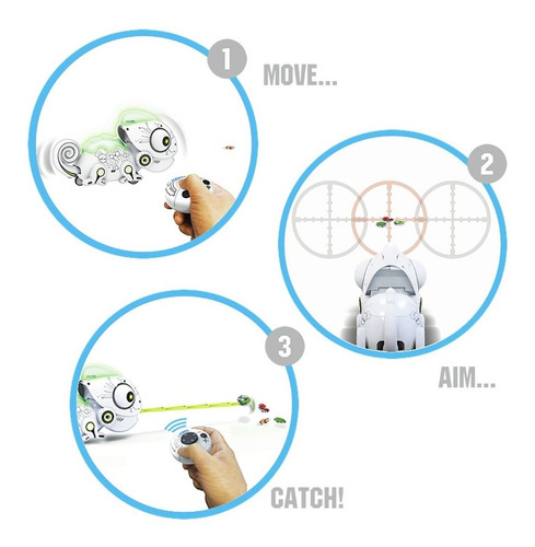 Mascota Robot Camaleon Cambia De Color Luces Gira A Control