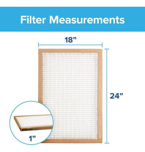 Filtro De Aire Filtrete 18x24x1 Merv 5 Hvac Ac Furnace, Paqu