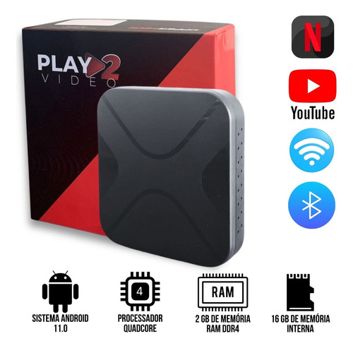 Smart Play Streaming Box Uppertech/taurus Carplay 2gb Wifi