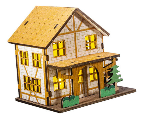Modelo De Enfeite De Cabana De B 9,8 Cm X 7,5 Cm X 9,3 Cm