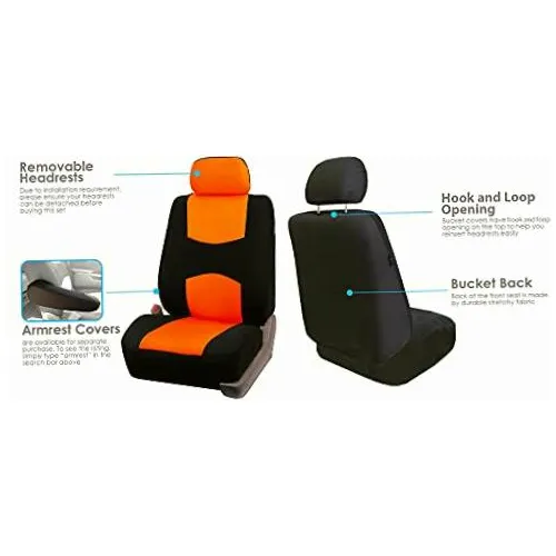Fh Group Universal Fit Flat Cloth Pair Bucket Seat Cover Cuotas