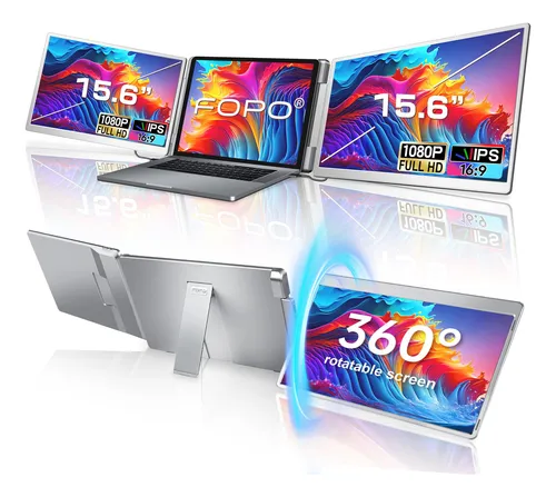 Fopo Extensor Triple De Pantalla Para Portátil De 15.6 Sop