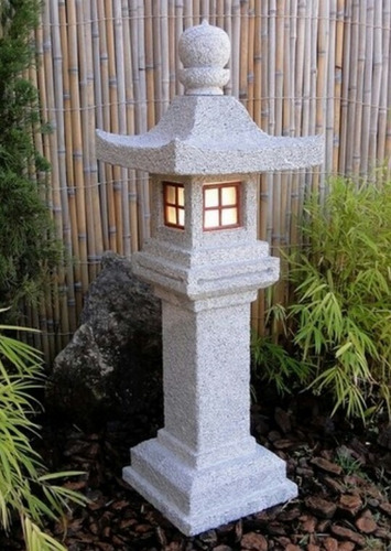 Lanterna De Pedra Para Jardim Japonês Modelo Shimen Shinto