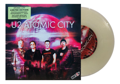 U2 Atomic City Glow Green 07 Pulgadas Lp Vinyl Versión del álbum Estándar