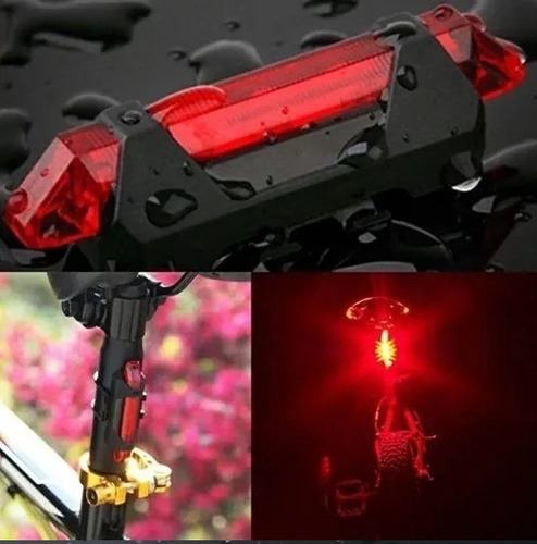 Imagen 3 de 9 de Combo Luz Led Bicicleta Delantera Y Trasera Recargables Usb
