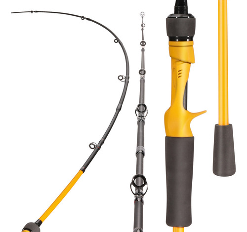 Vara De Pesca Ultra Leve De Carbono 1,8m 2 Partes Super Leve